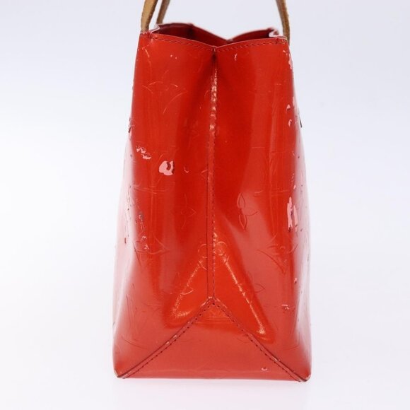 LOUIS VUITTON Monogram Vernis Reade PM Hand Bag Red Rouge LV Auth - Picture 5 of 16